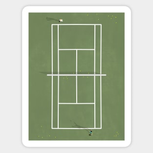 Tennis Court From Above Sticker